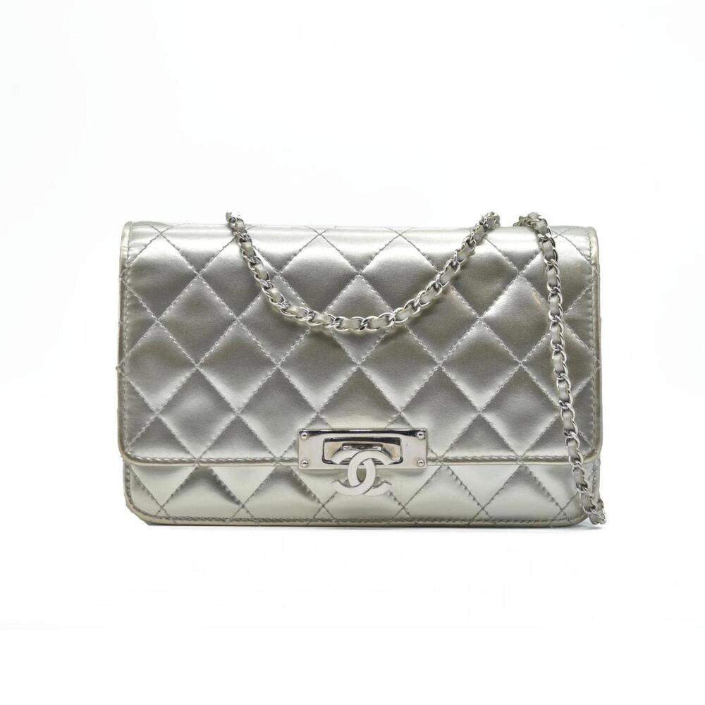 Chanel  Patent Quilted Golden Class Wallet on Chain WOC